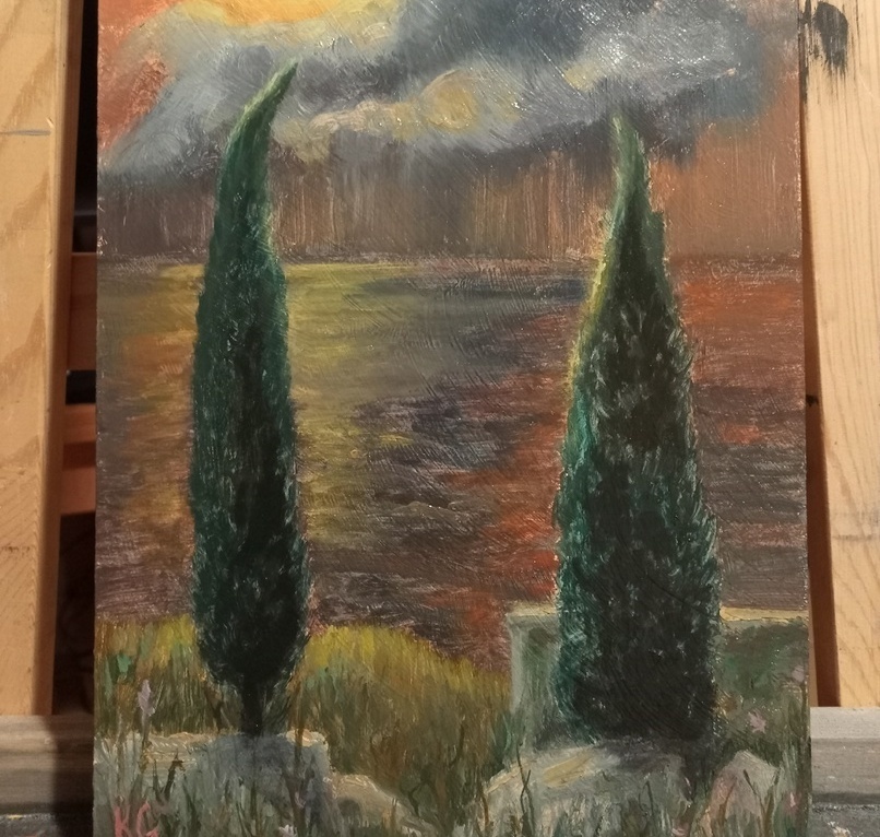 greece, cypress, eclipse