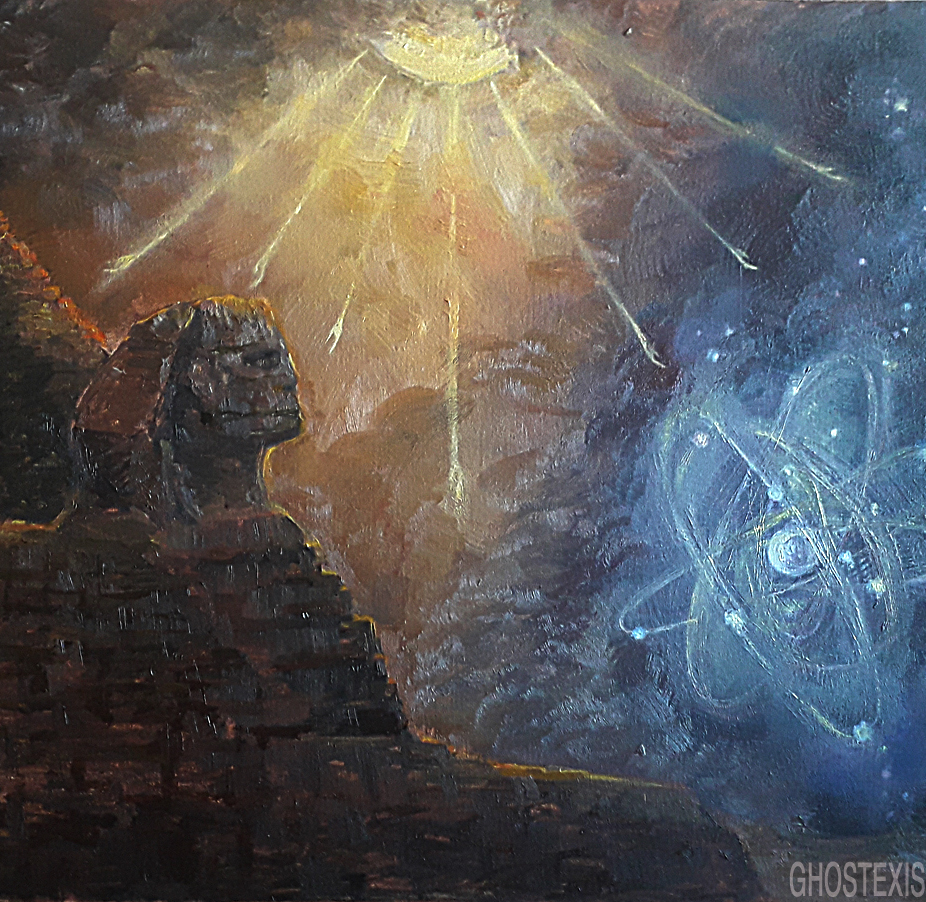  buy oilpainting inspired by ancient egypt and sphinx