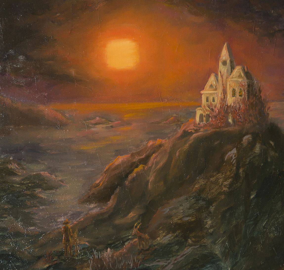 oilpainting landscape dark boris vian illustration