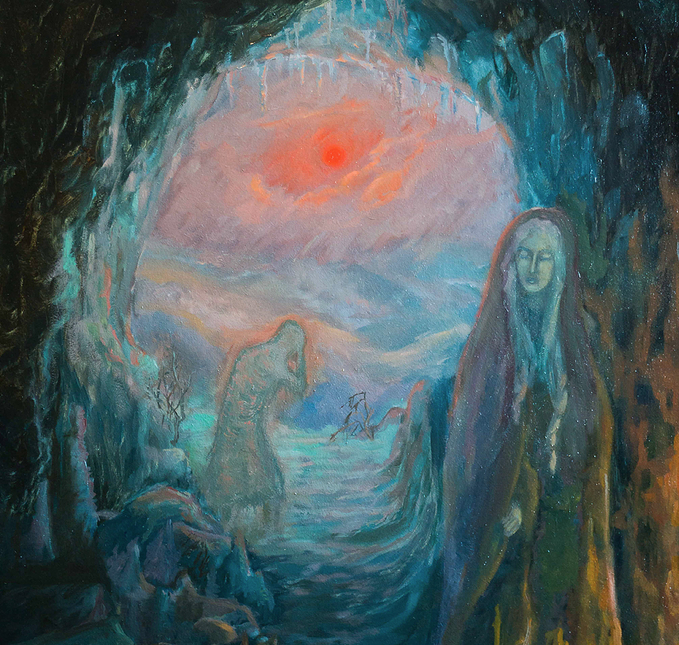 oilpainting winter magic black metal inspired