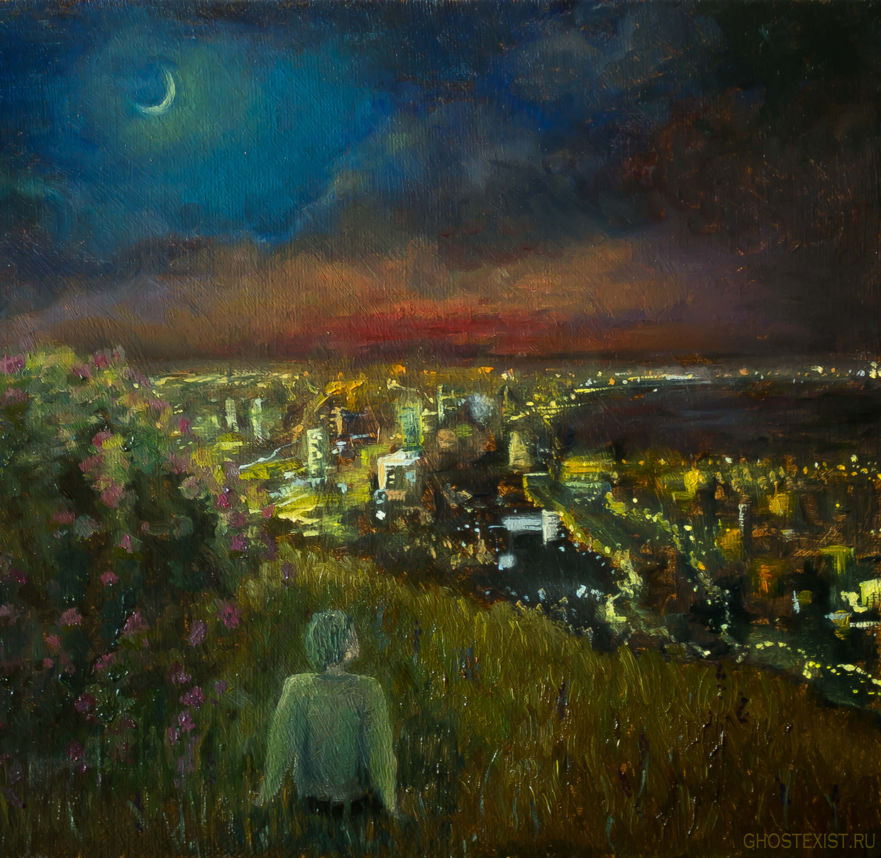 buy oilpainting night landscape